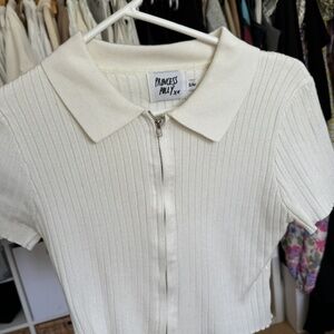 Zip crop top